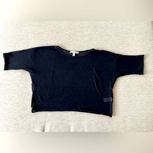 Black Cropped Top with 3/4 sleeve